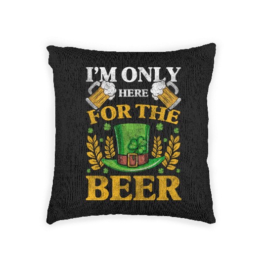Pub Shamrock Pot World Tour Woven Pillows
