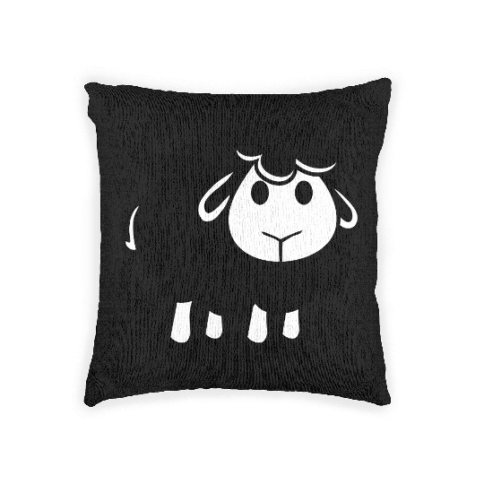 Black Sheep Small Cute Cute Lamb Cool Comic Sweet Woven Pillows
