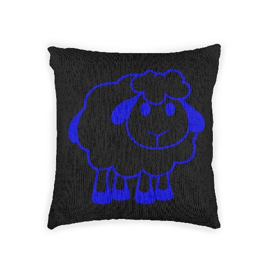 Sheep Baby Standing Cute Lamb Child Cool Comic Fun Woven Pillows