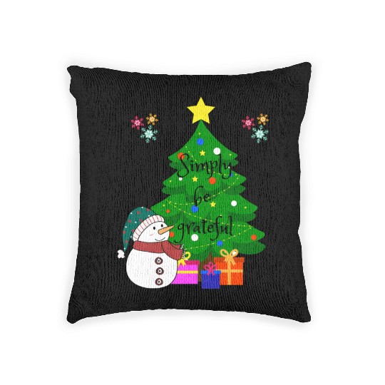 Simply be grateful Woven Pillows