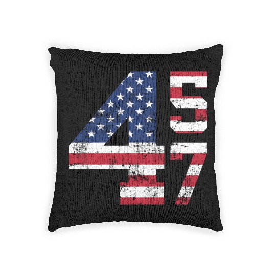 45 47 President Donald Trump Woven Pillows