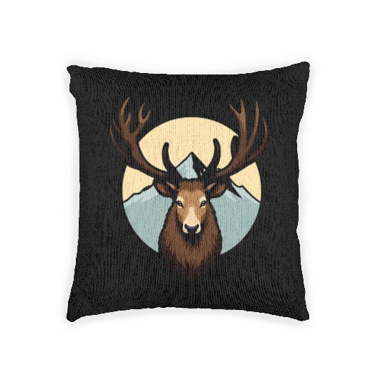 Reindeer in the Mountain Wilderness – Nature-lover Woven Pillows