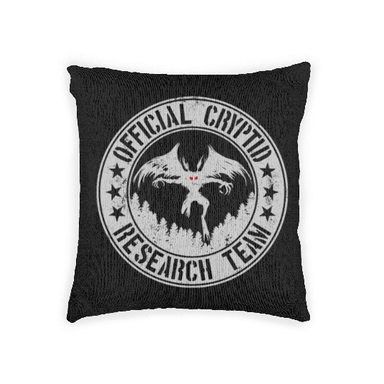 Official Cryptid Research Team | Cryptids Mothman Woven Pillows