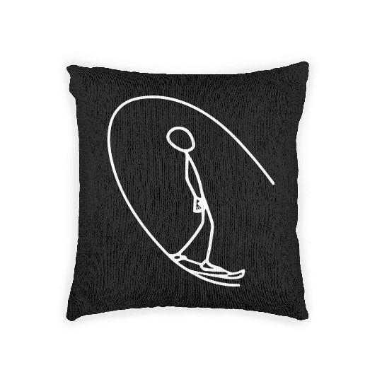 Surfer surfing the wave Woven Pillows