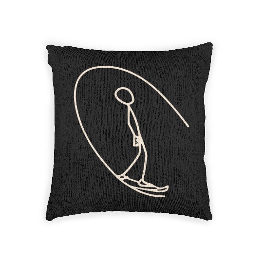 Surfer surfing the wave Woven Pillows