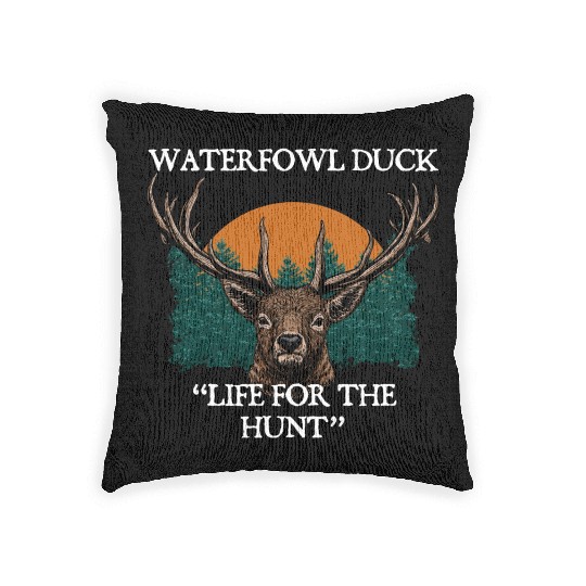 Waterfowl Duck Live for Hunt Cast Around Hunting Woven Pillows