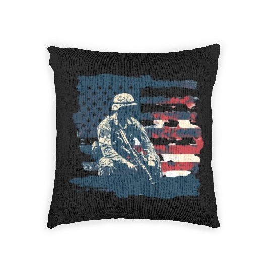 US Memorial Day Woven Pillows