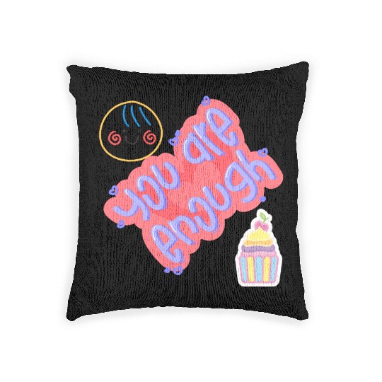 Truly you are enough for me-design by shahishop Woven Pillows