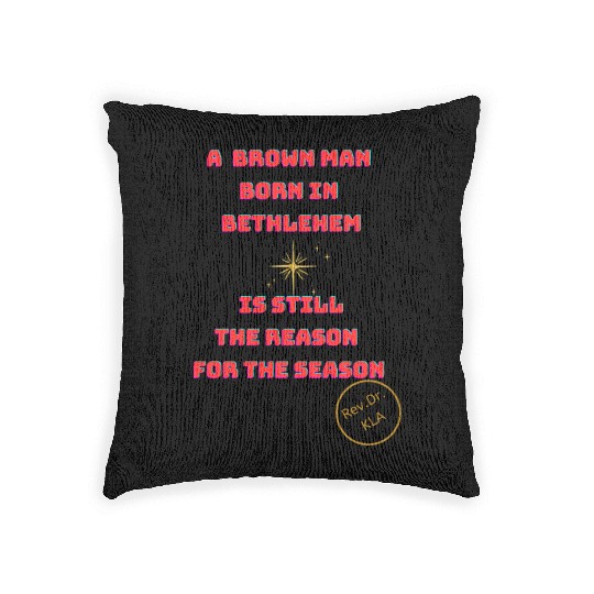 Brown Man Born In Bethlehem 2 Woven Pillows