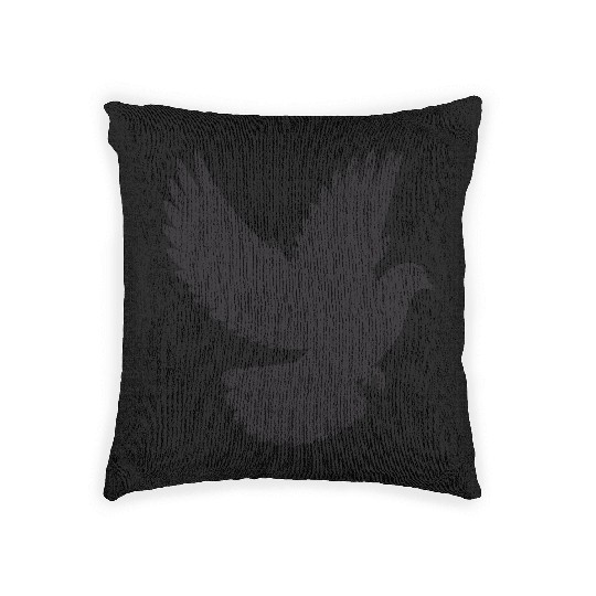 Peaceful Dove in Flight - Silhouette Style Woven Pillows