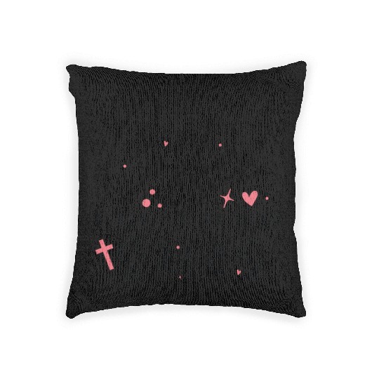 Coffee cures Jesus saves Woven Pillows