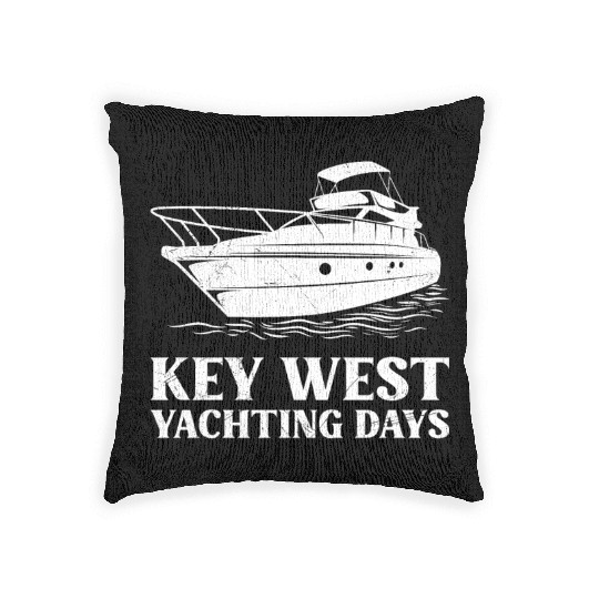KEY-WEST YACHTING DAYS Florida Keys Sunshine-State Woven Pillows