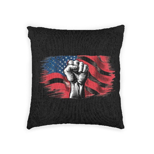 Martin Luther King Day Fight for the poeple Woven Pillows