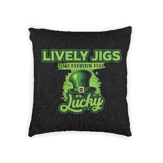 Lively Jigs Make Everyday Feel Lucky St Patricks Woven Pillows