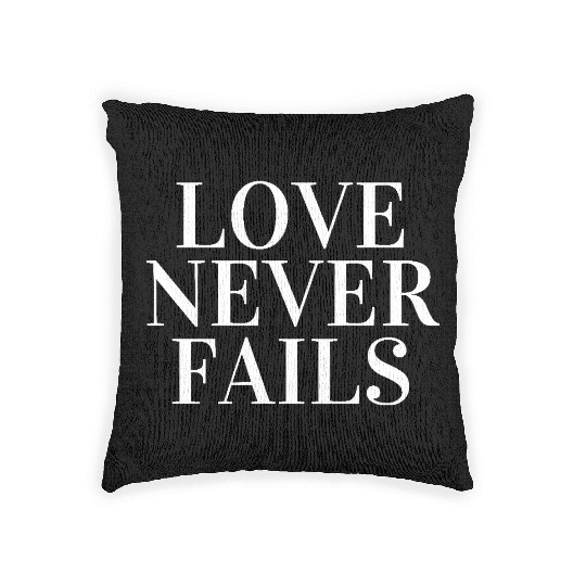 Love Never Fails Graphic Print Casual Woven Pillows