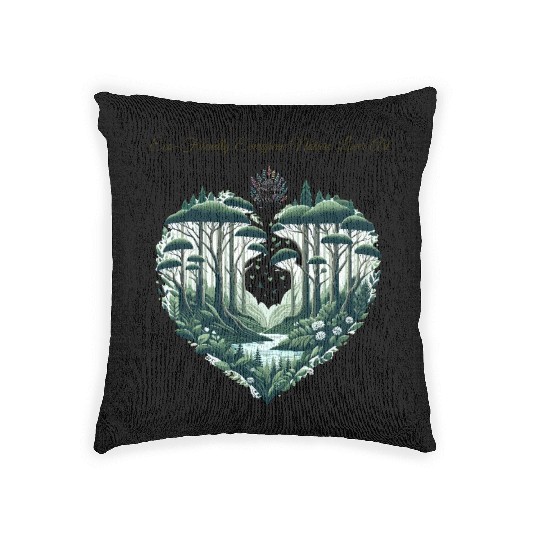 Evergreen Nature Lover Art Woven Pillows