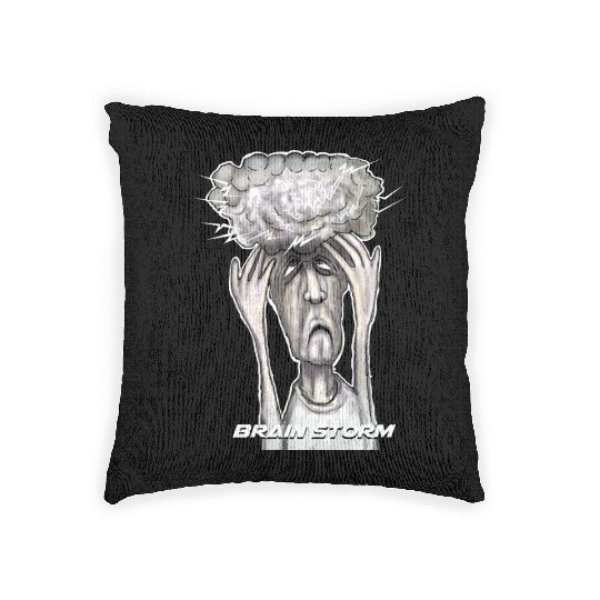 brain storm Woven Pillows