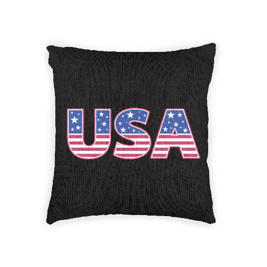 USA Patriotic National American Flag Women Men 4th Woven Pillows