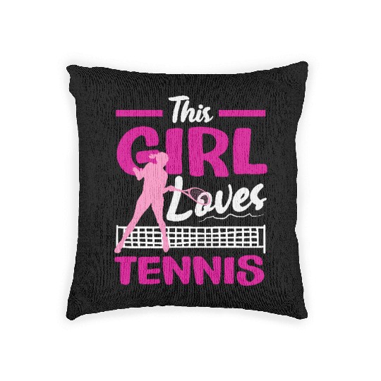 This Girl Loves Tennis Passion Woven Pillows