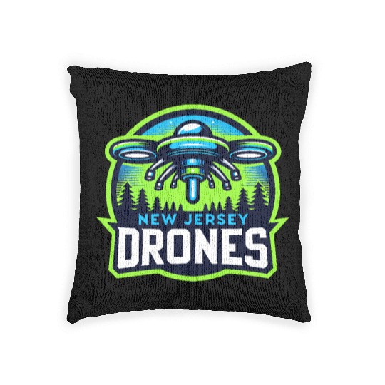 New Jersey Drones Woven Pillows