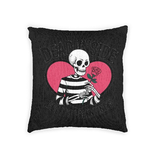 Dead Inside But It's Valentine's | Funny Men's Woven Pillows