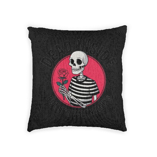Valentine's Day Men's Woven Pillows | Dead Inside