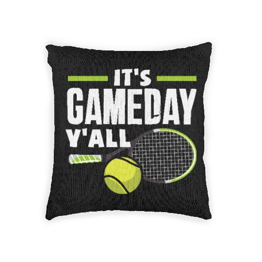 It's Gameday Y'All Tennis Passion Woven Pillows
