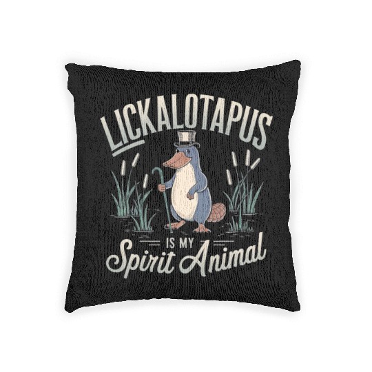 Lickalotopus: The Platypus Spirit Woven Pillows