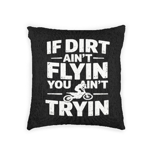 Motocross Outfit - Action -packed Dirt Bike Woven Pillows