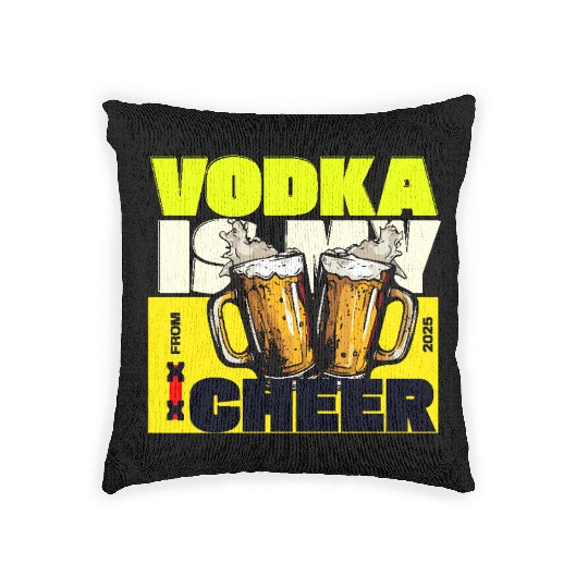 v is for vodka valentines CHEERS XX Woven Pillows