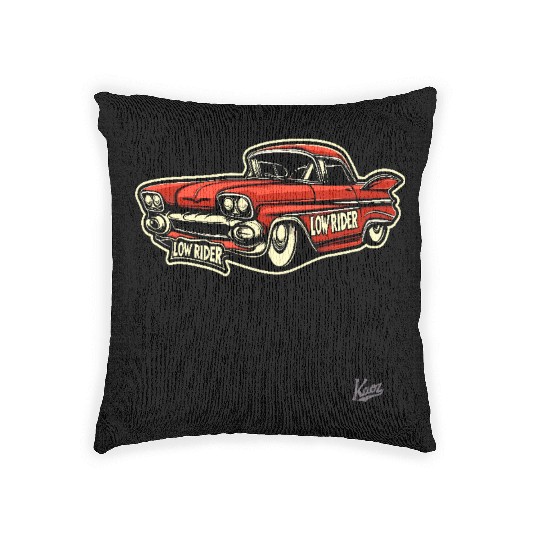 Classic Cholo Lowrider Car Woven Pillows