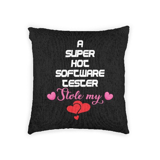 A Super Hot Software Tester Stole My Heart Valenti Woven Pillows