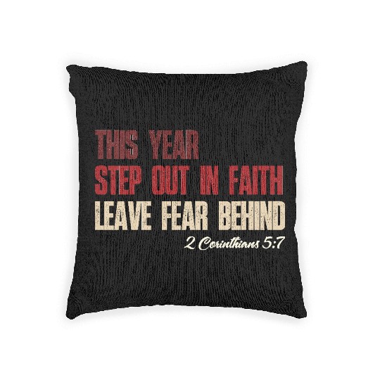 Faith Over Fear – Step Out in Faith 2025 Woven Pillows