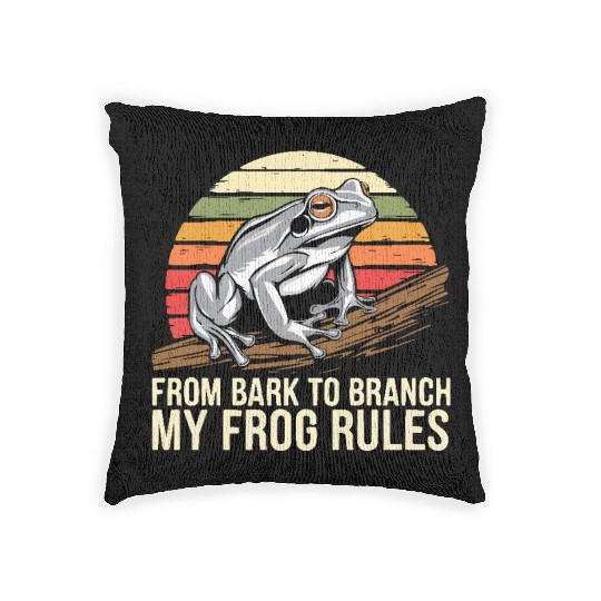 Gray Tree Frog Lover Animal Amphibian Froggy Toad Woven Pillows