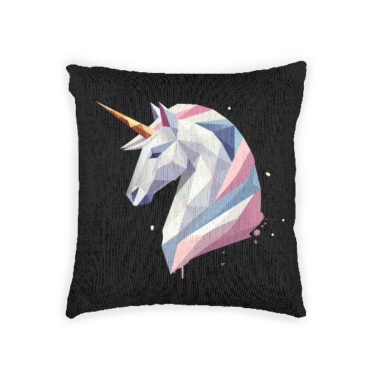 Geometric Unicorn - Modern Elegance Woven Pillows
