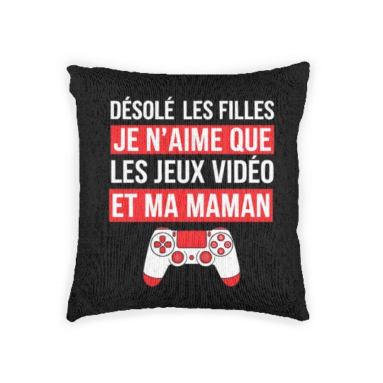 Garçons Saint Valentin Jeux Vidéo Gamer Humour Woven Pillows