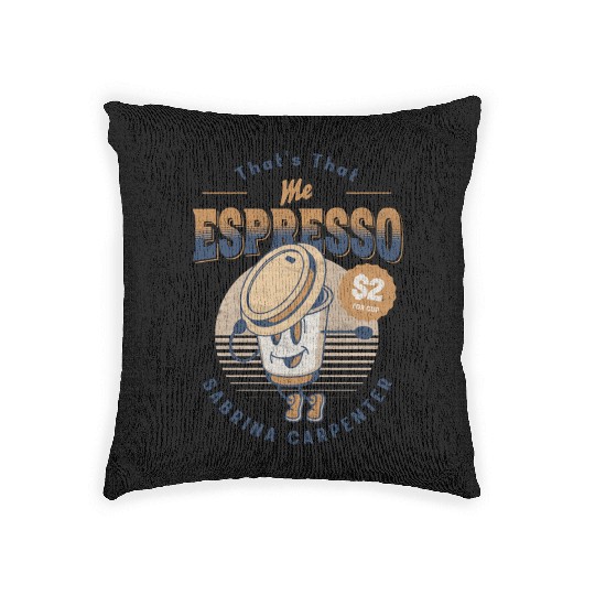 Coffee Cup Comics Mascot Espresso drink Woven Pillows