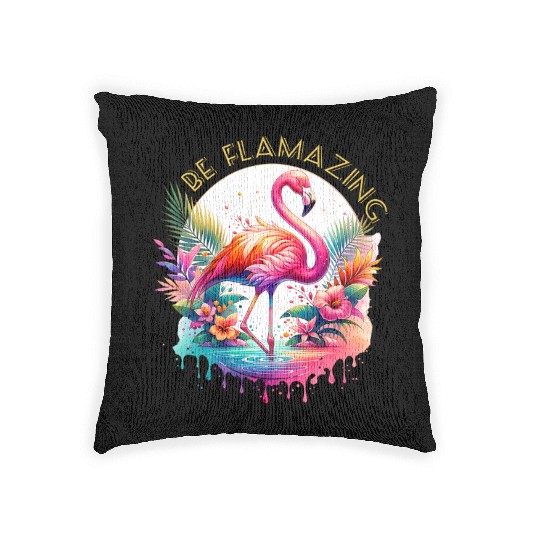 Be Flamazing Kölle Alaaf Flamingo Vibes Woven Pillows