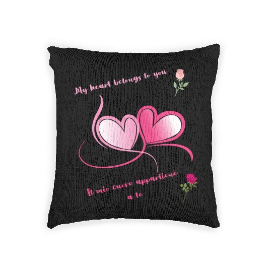 My heart belongs to you Woven Pillows