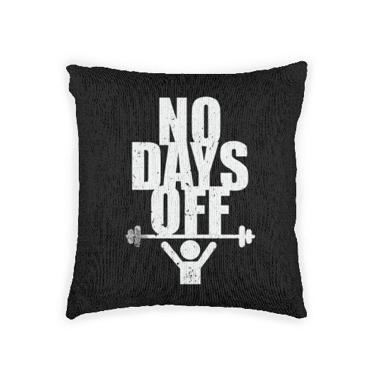 No Days Off Gym Woven Pillows