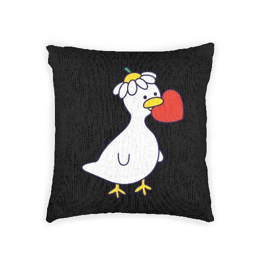 Silly Goose in Love Woven Pillows