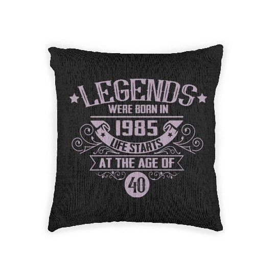 Legends born in 1985 vintage 40th birthday Woven Pillows