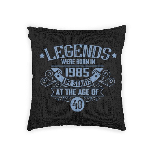 Legends born in 1985 vintage 40th birthday Woven Pillows
