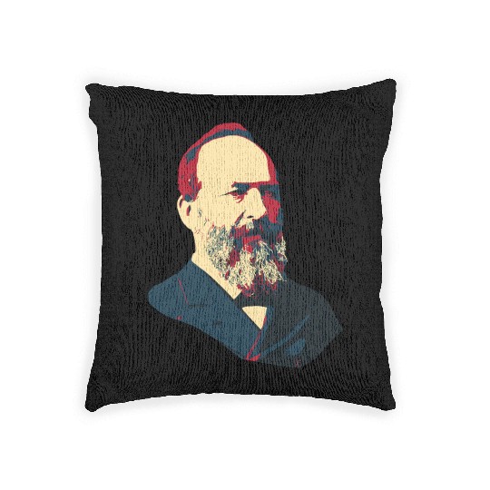 President James Abraham Garfield Woven Pillows
