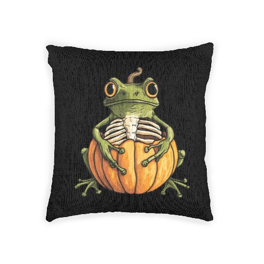 Pumpkin Frog Frog Pumpkin Woven Pillows