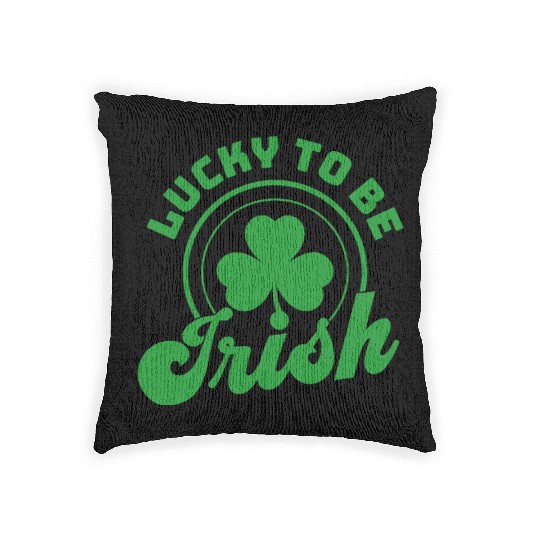 Lucky | Lucky to be Irish | Lucky Shamrock Woven Pillows