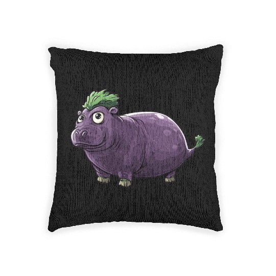 Hip Eggplant Woven Pillows