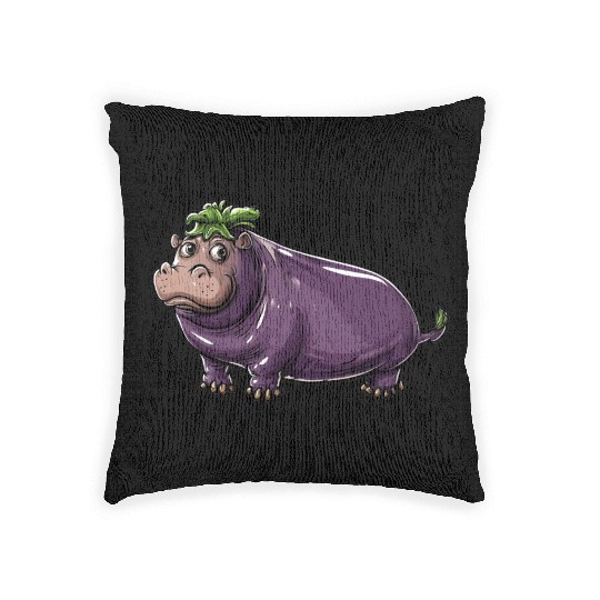 Hip Eggplant Woven Pillows