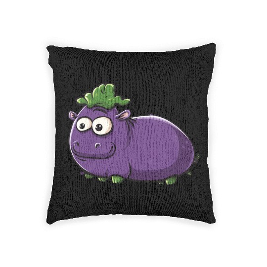 Hip Eggplant Woven Pillows