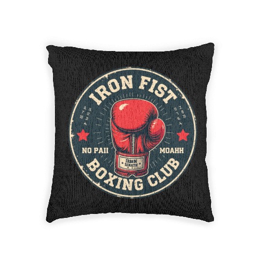 Vintage Boxing Club Training Woven Pillows